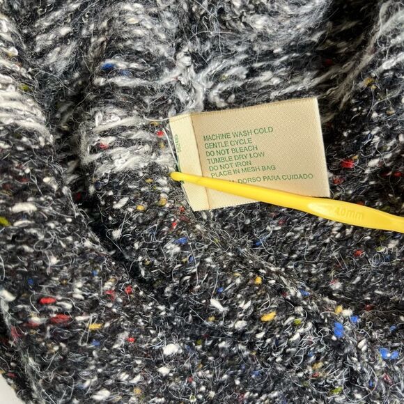 VTG St Johns Bay Wool Blend V Neck Gray Fair Isle Pullover Sweater Vest Women XL - Picture 7 of 11